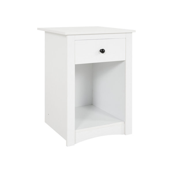 Winston Porter Beachmont Wooden End Table with Drawer and Shelf, 2 Tier